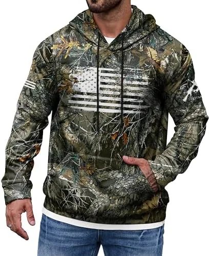 mainfini mens america flag hoodie usa stripe kangaroo pocket print hooded patriotic long sleeve sweatshirt camo graphic fleece lined hoodies l