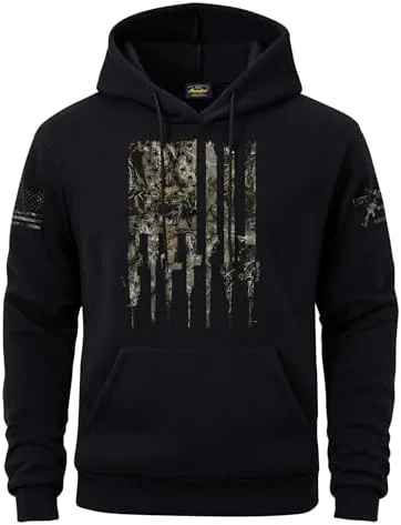 mainfini mens usa sweatshirt american military kangaroo pocket independence fleece lined hoodies 1776 graphic hooded america flag long sleeve hoodie xl